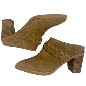 Women's Braided Mules Block Heel Slip-On Western Boho Clogs Sz 7 EUC